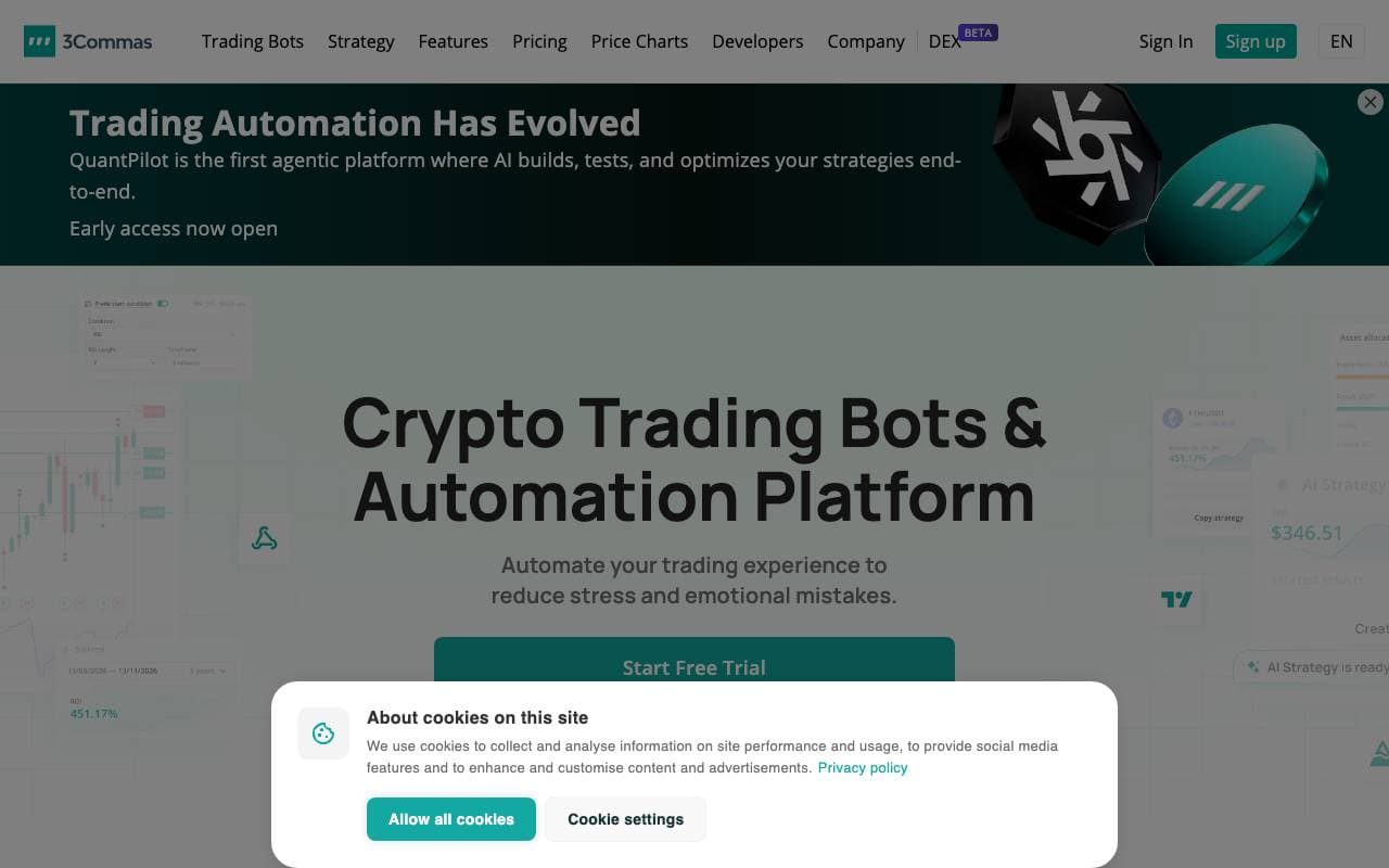 3Commas interface preview