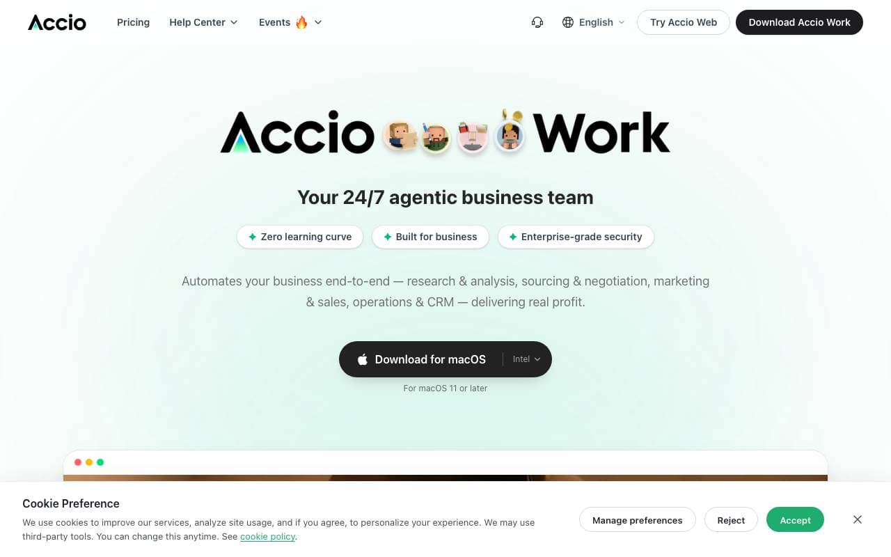 Accio interface preview