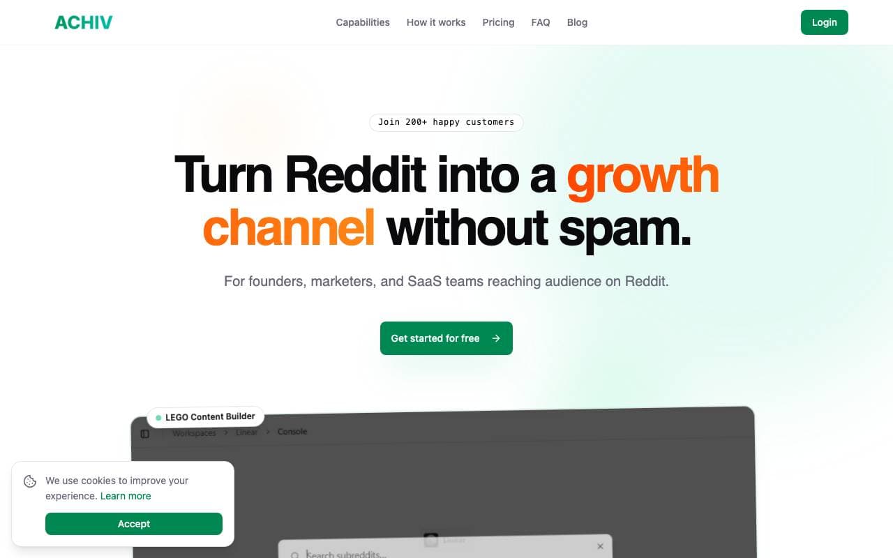 Achiv interface preview
