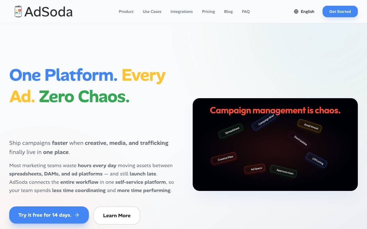 AdSoda interface preview