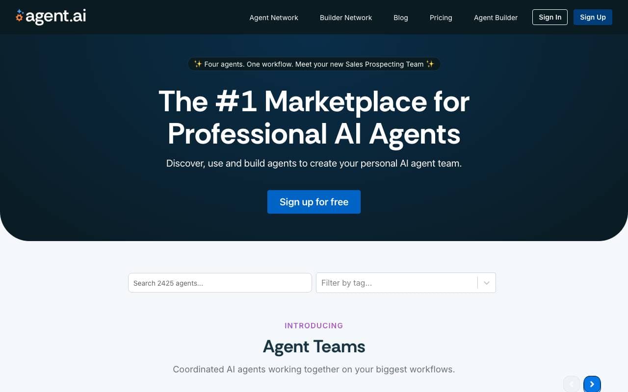 AgentAI interface preview
