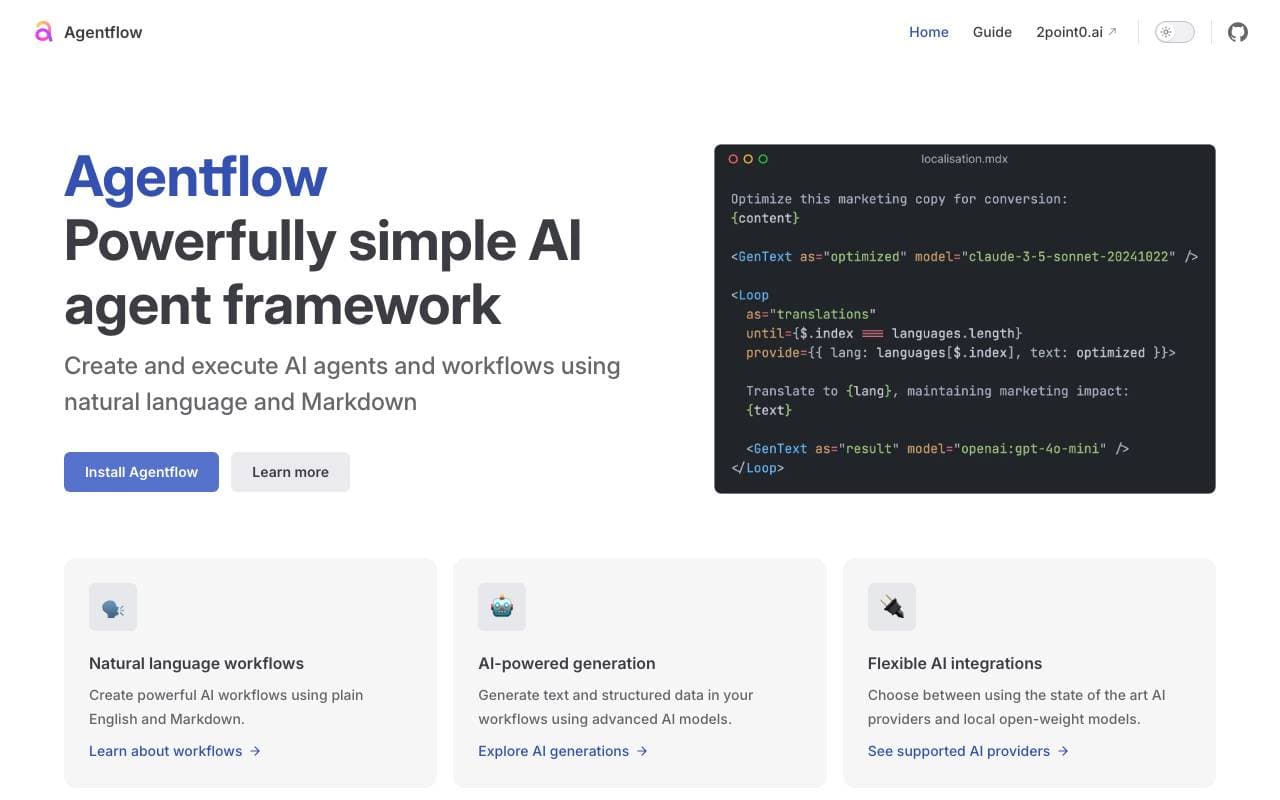 Agentflow interface preview