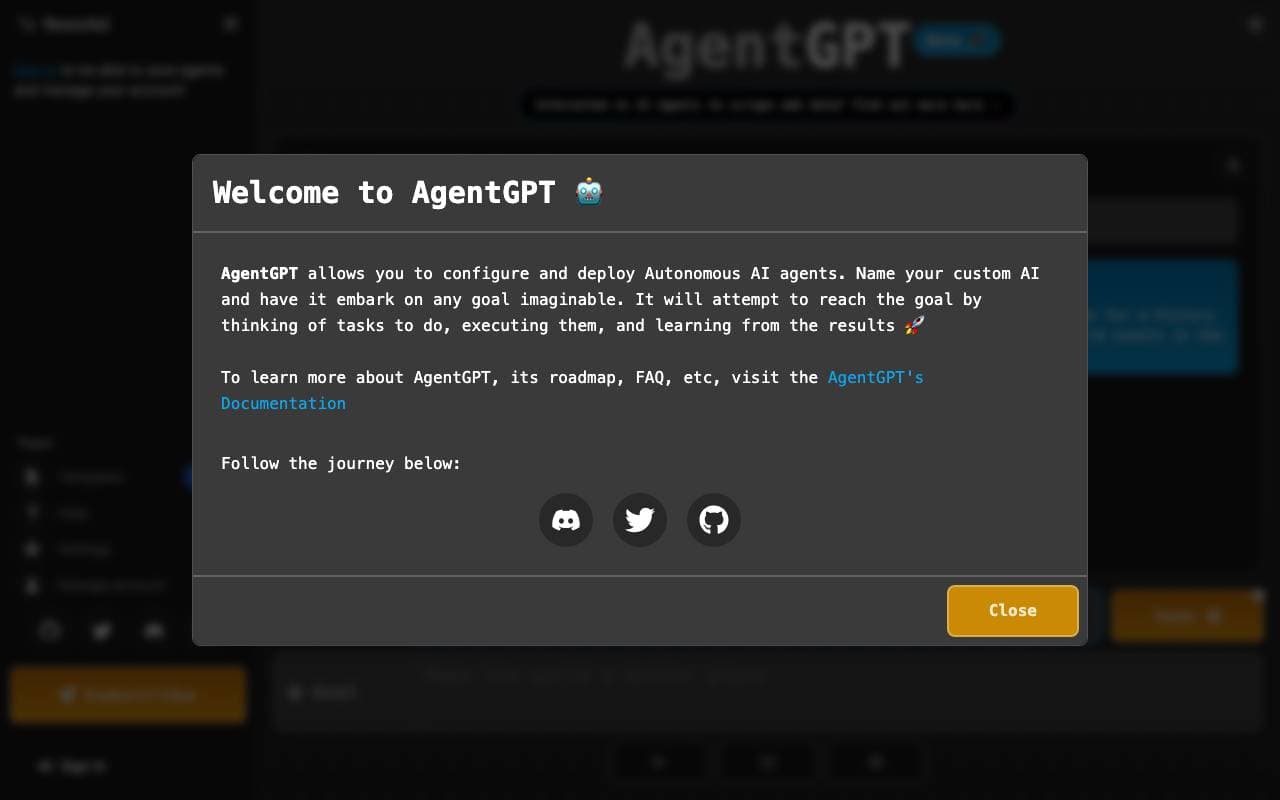 Agent screenshot