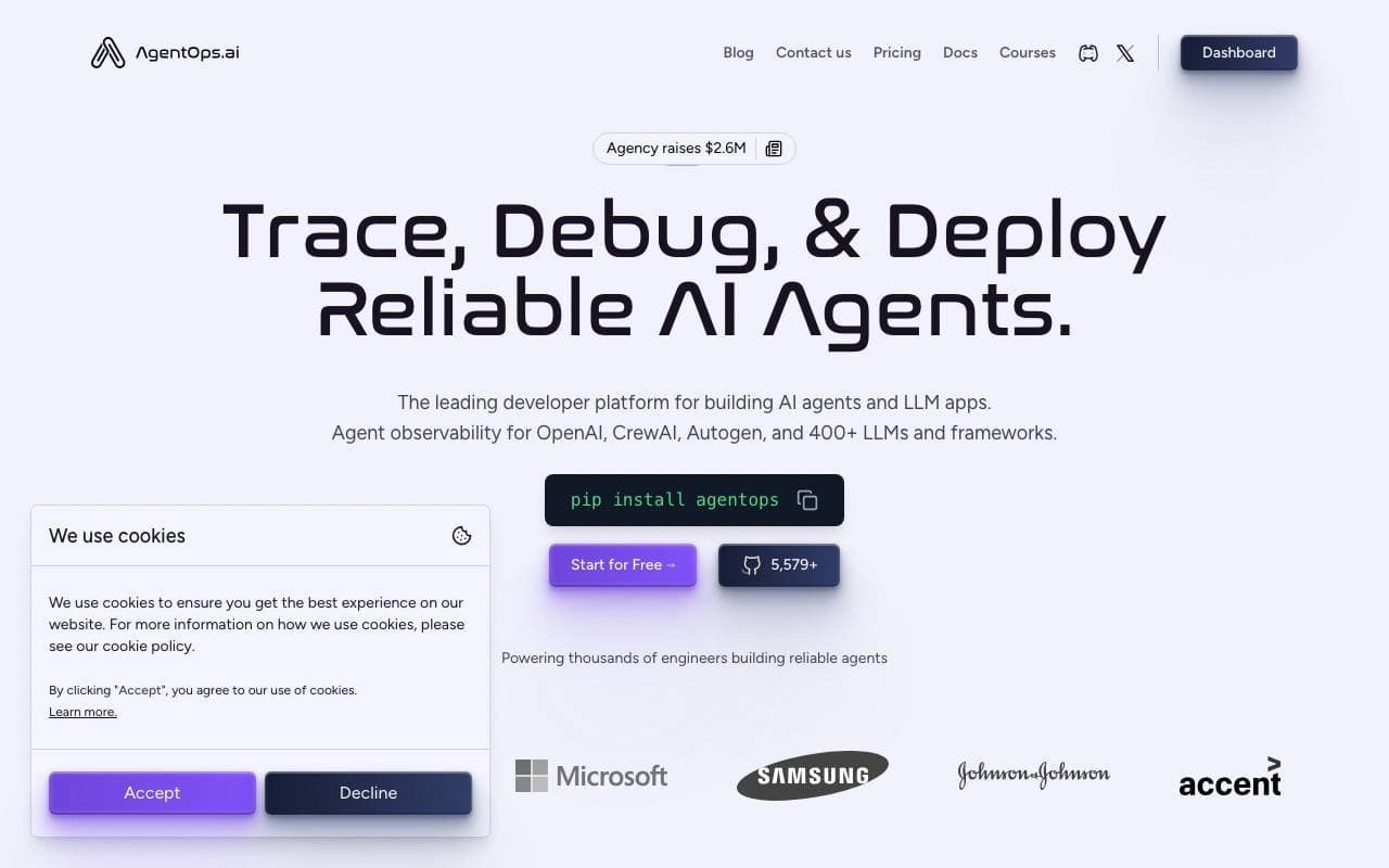 AgentOps interface preview