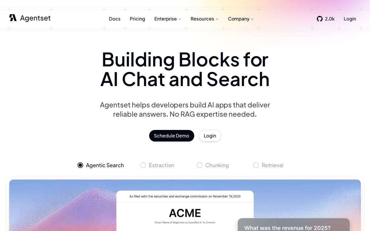 Agentset interface preview