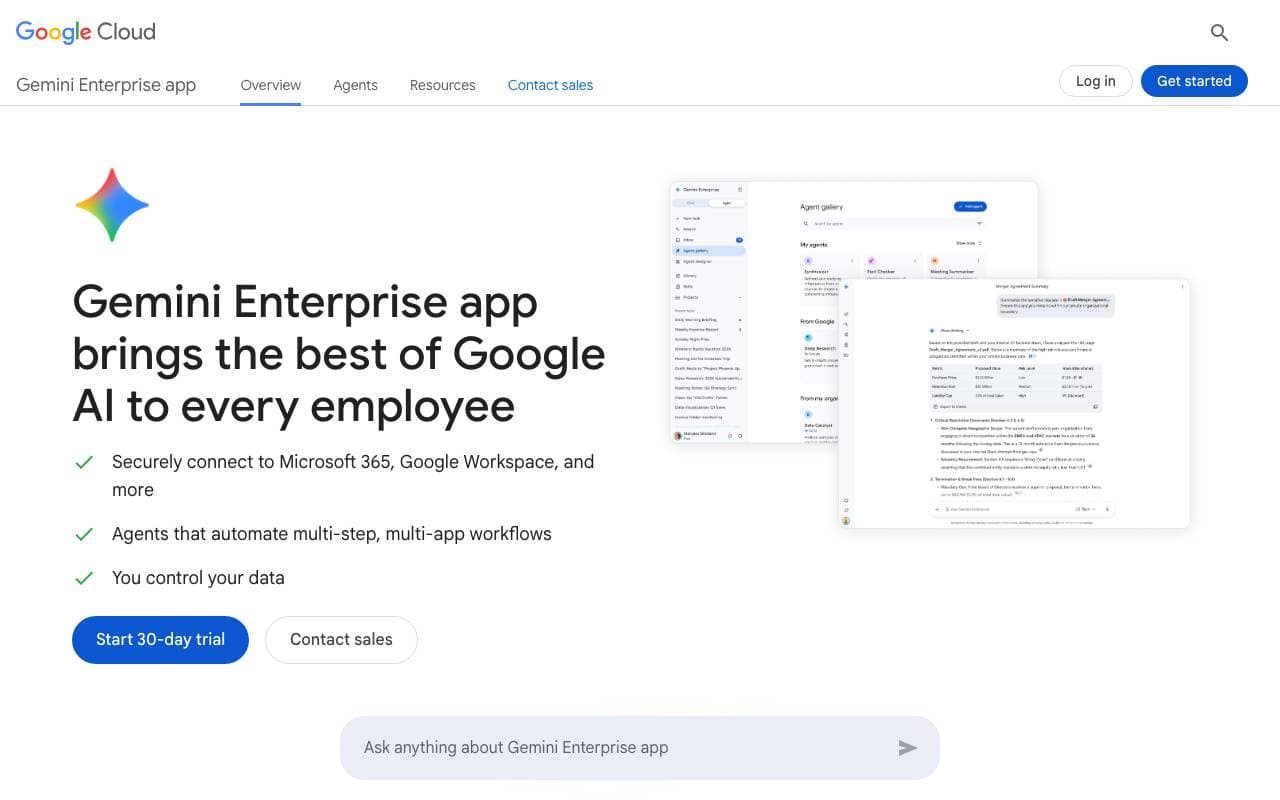 Agentspace interface preview