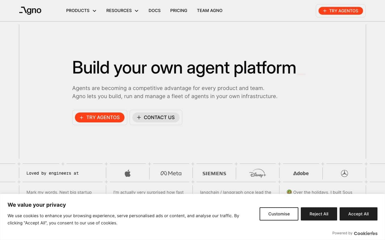 Agno interface preview