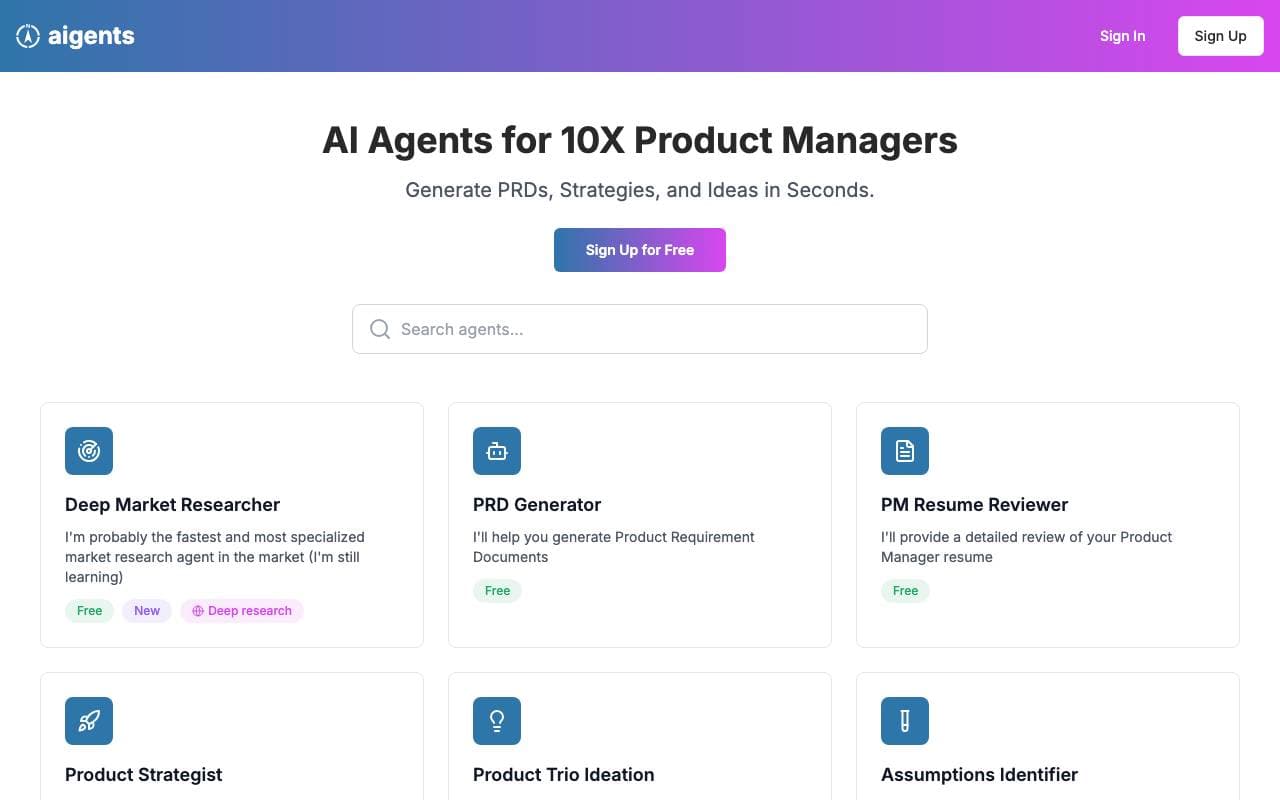 aigents interface preview