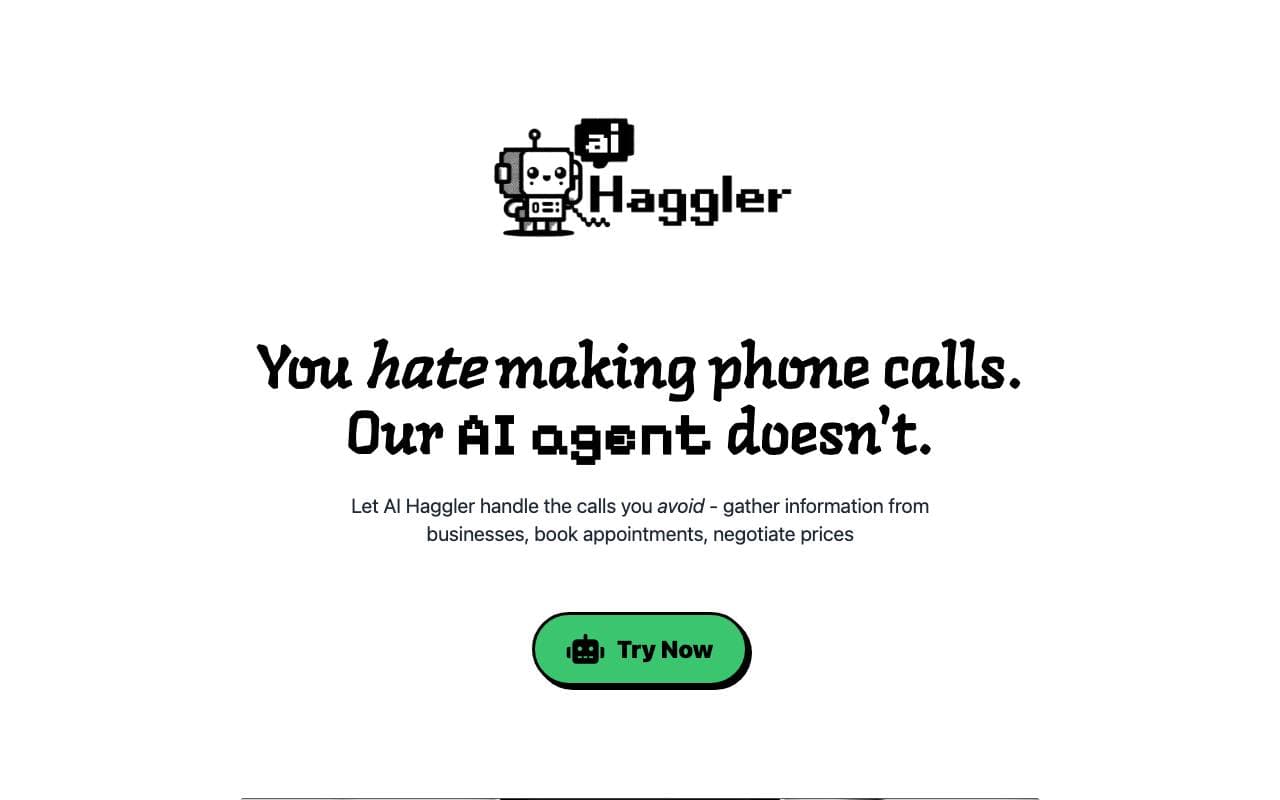 AIHaggler interface preview