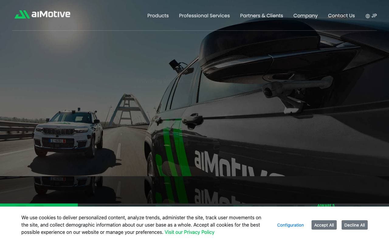 aiMotive interface preview