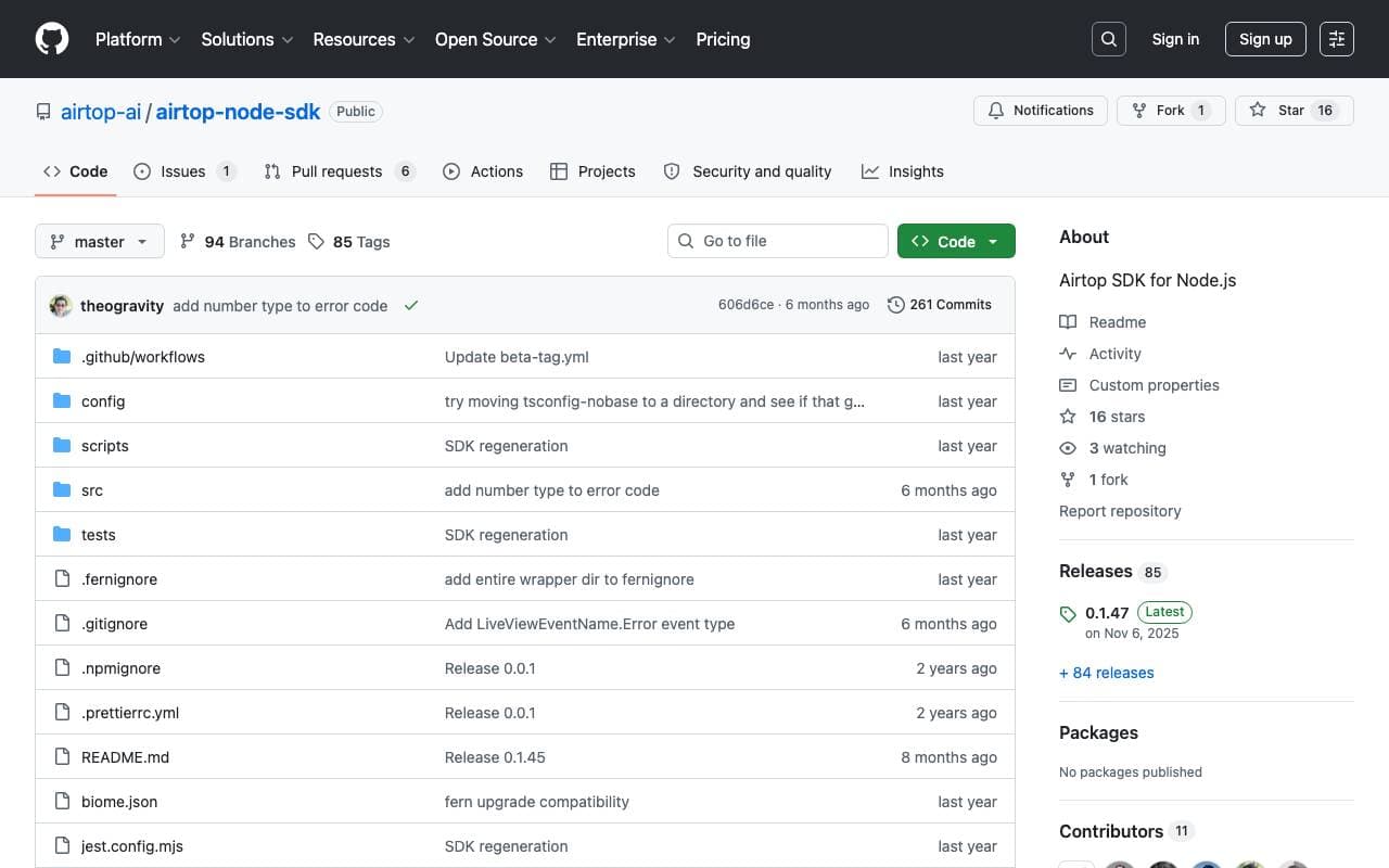 Airtop interface preview