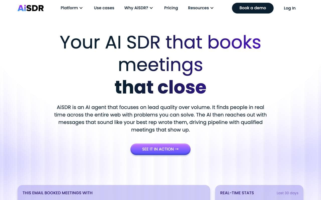 AiSDR interface preview