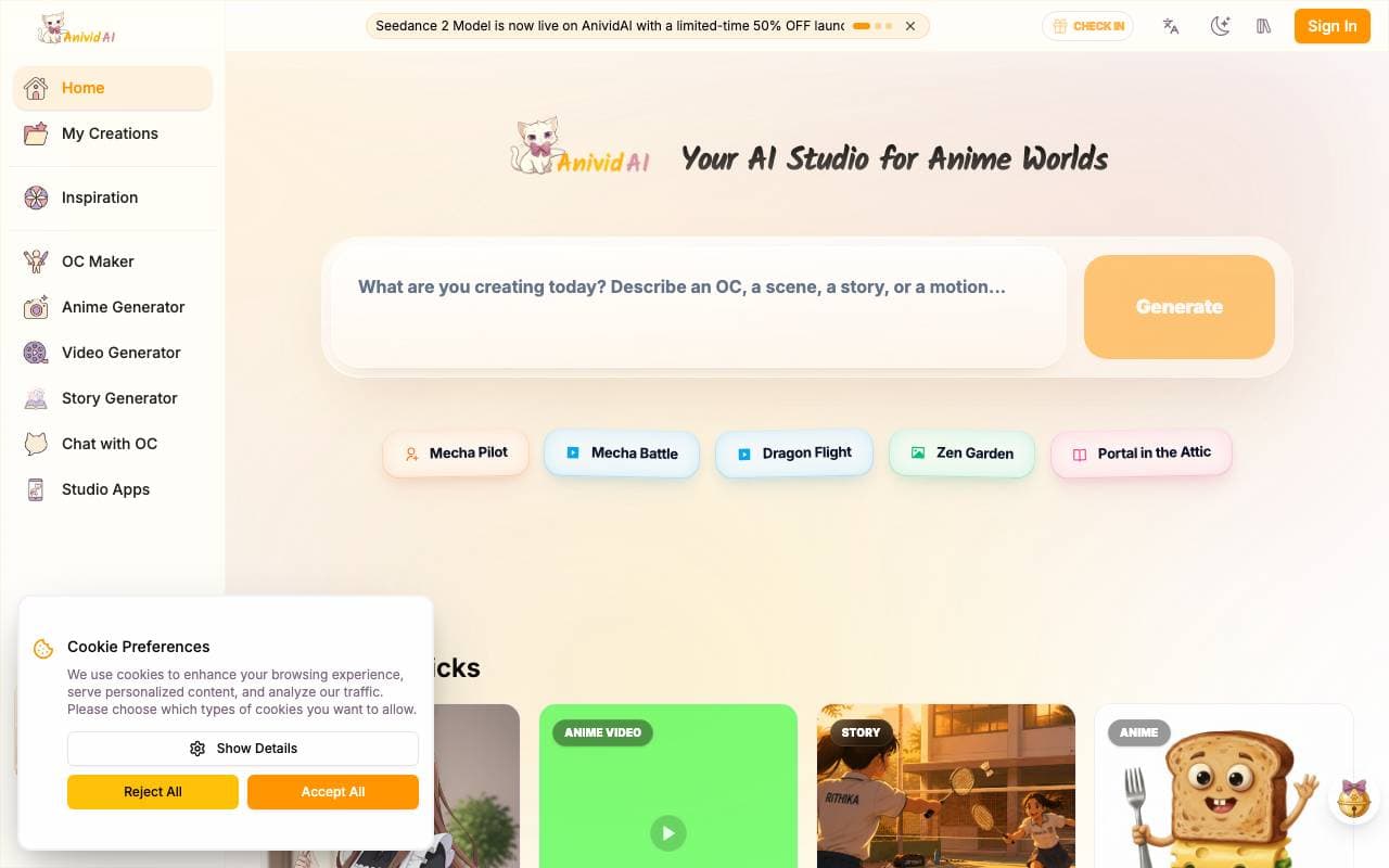 AnividAI interface preview