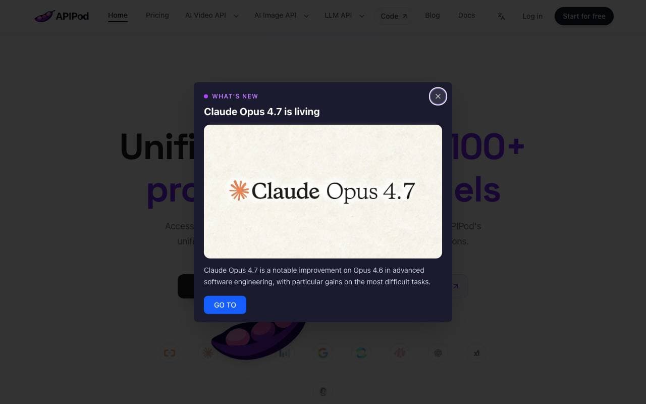 APIPod interface preview