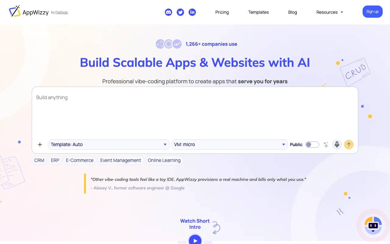 AppWizzy interface preview