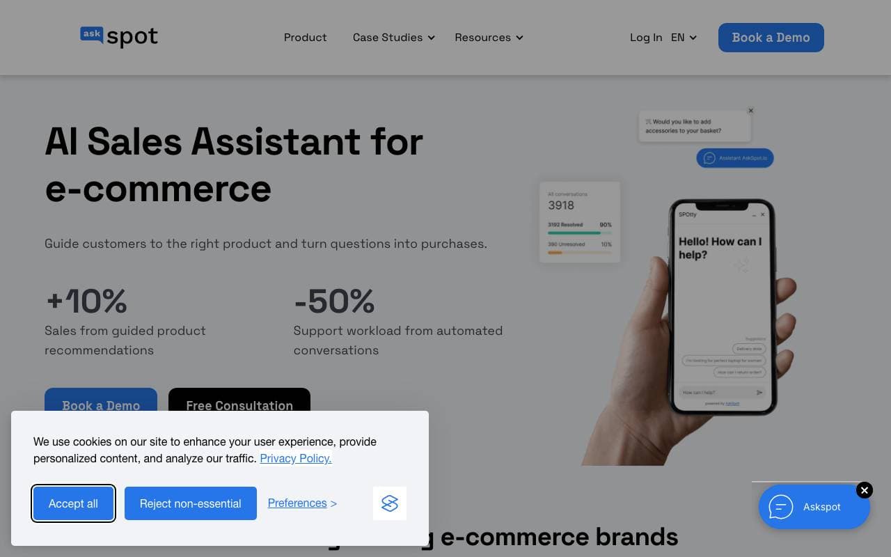 AskSpot interface preview