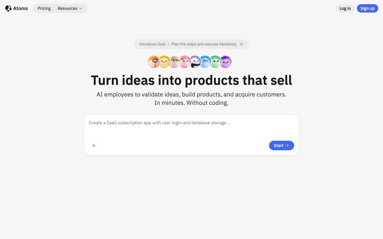 Atoms interface preview