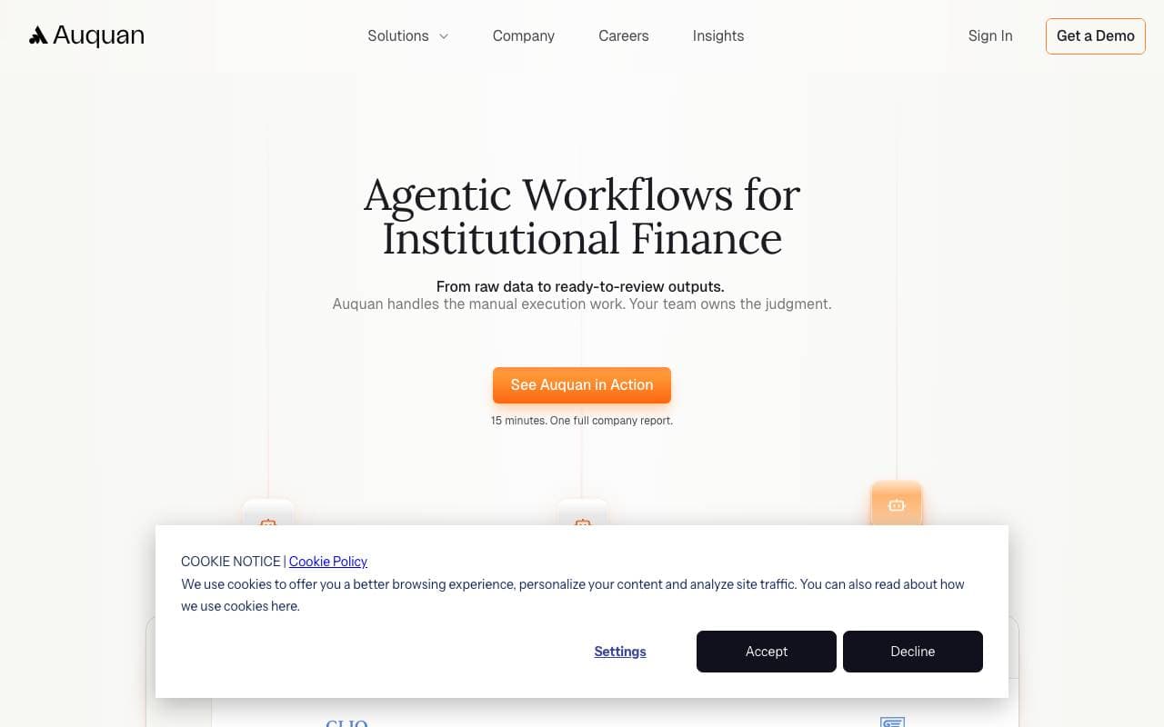 Auquan interface preview