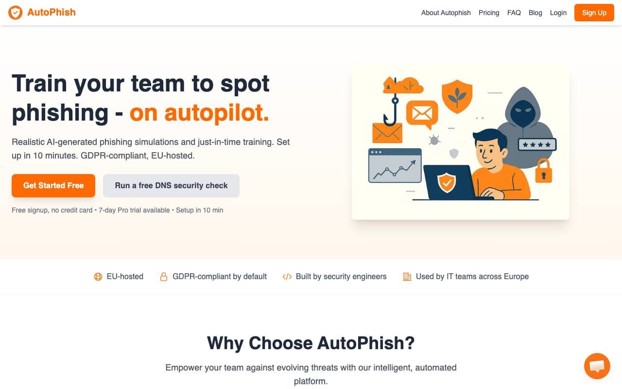 AutoPhish interface preview