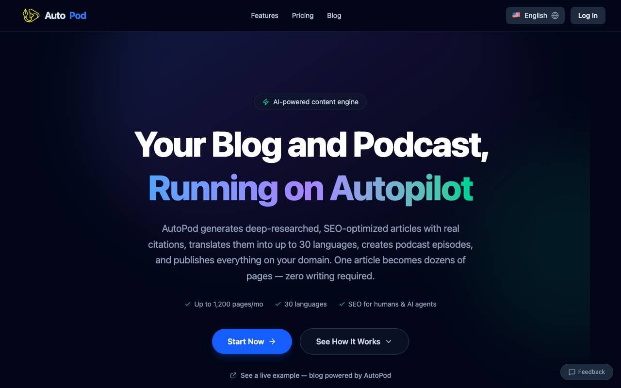 AutoPod interface preview