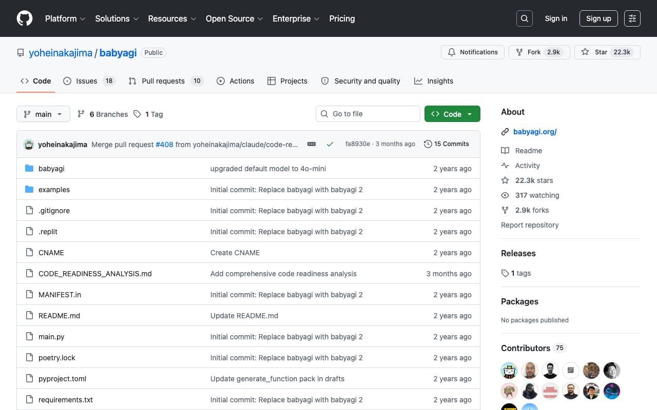 BabyBeeAGI interface preview