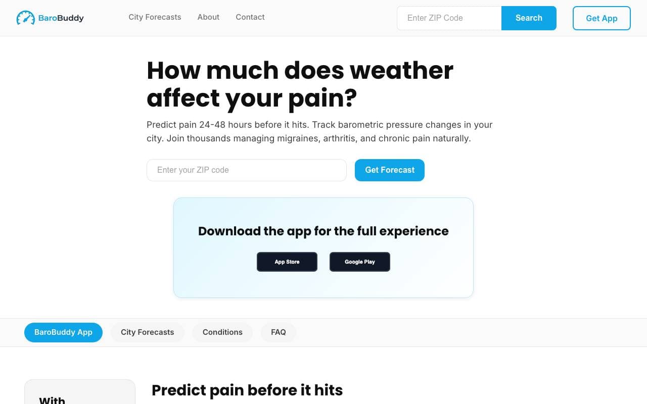 BaroBuddy interface preview