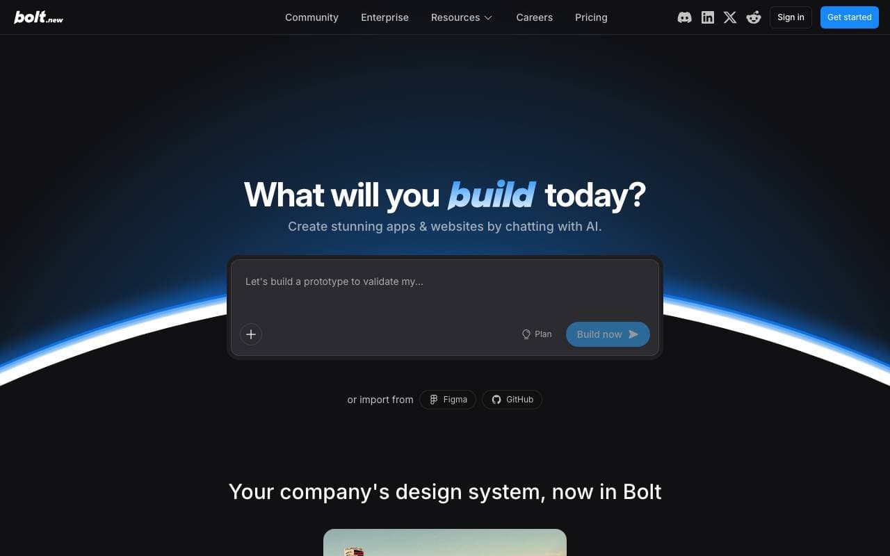 Bolt interface preview