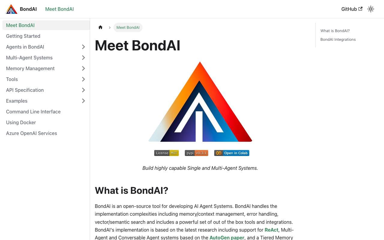 BondAI interface preview