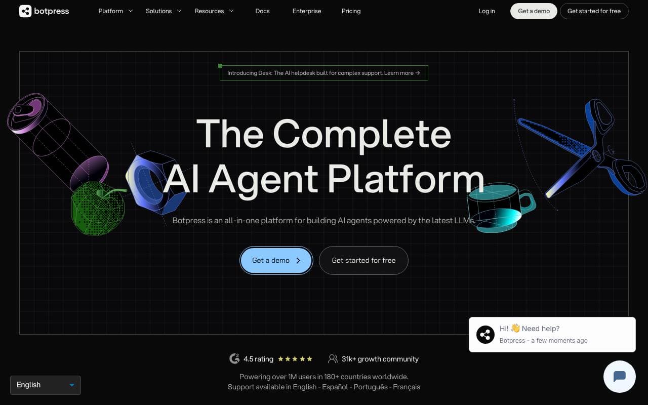 Botpress interface preview