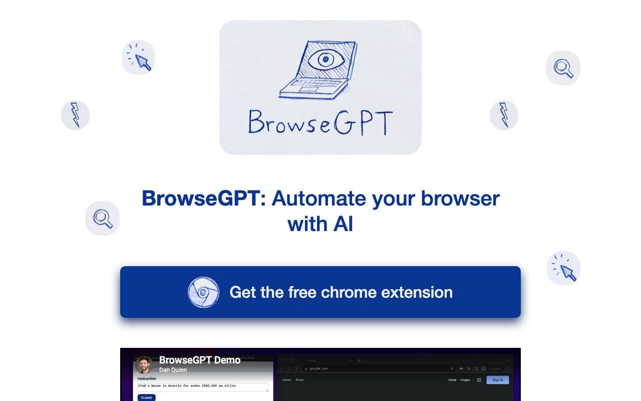 BrowseGPT interface preview