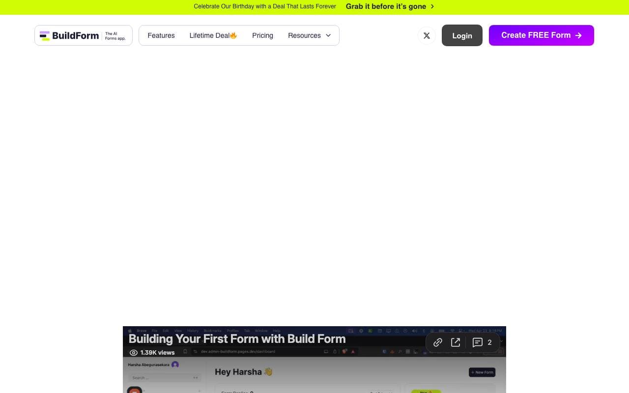 Buildform interface preview