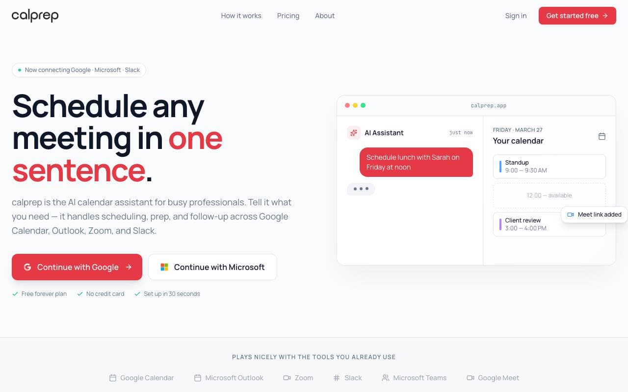 calprep interface preview