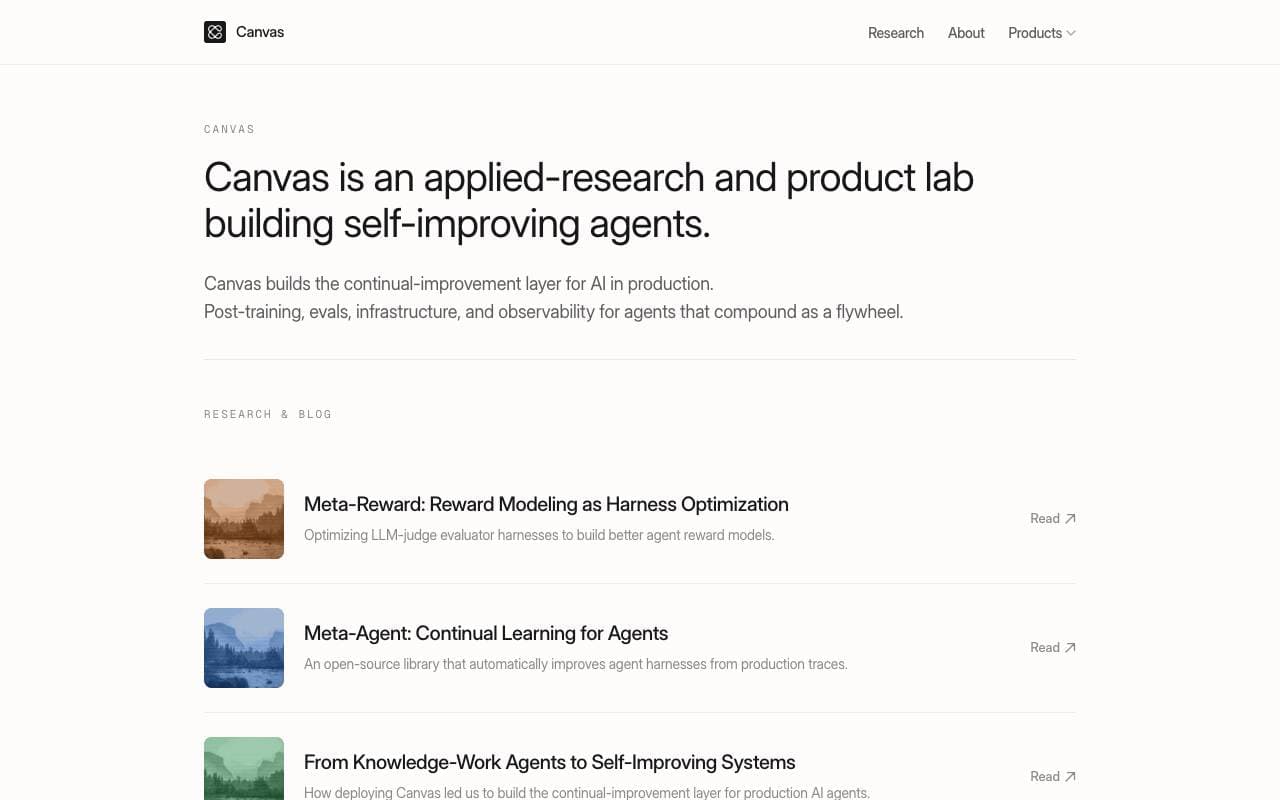 Canvas interface preview