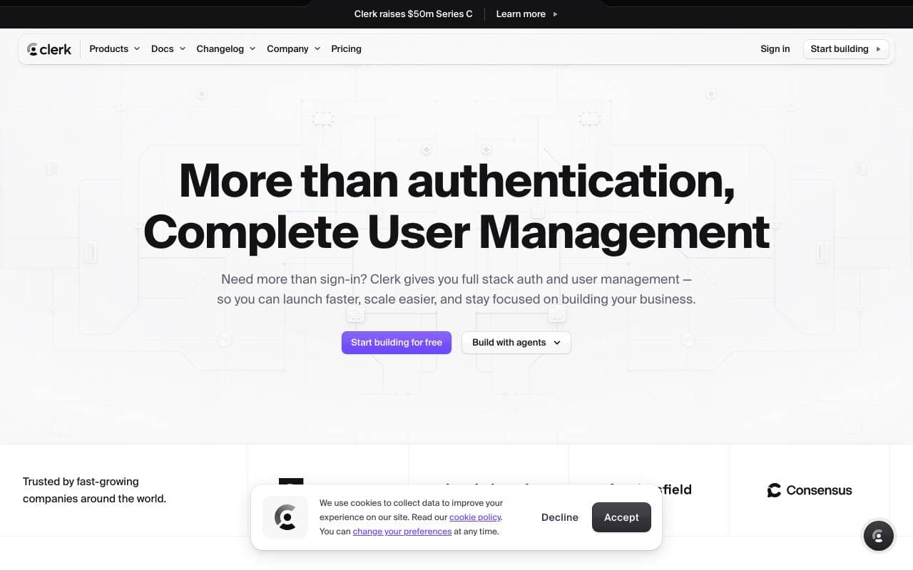 Clerk interface preview