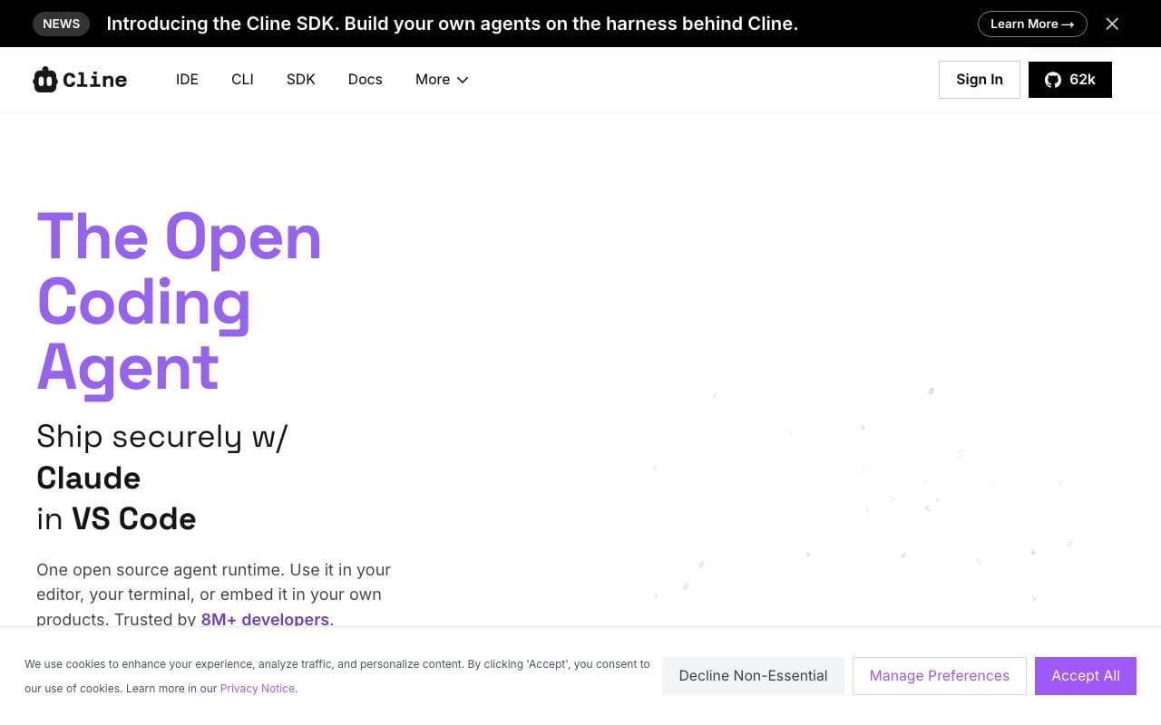 Cline interface preview