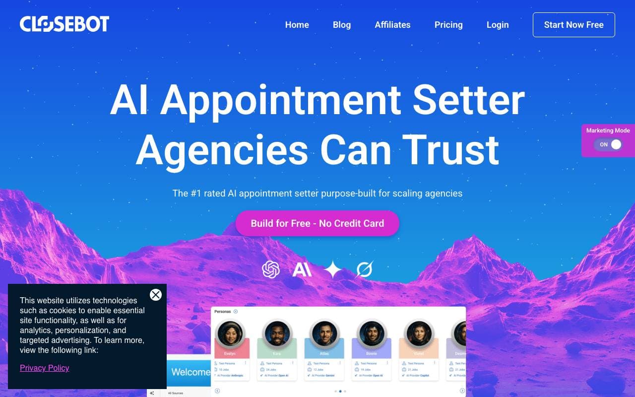 CloseBot interface preview