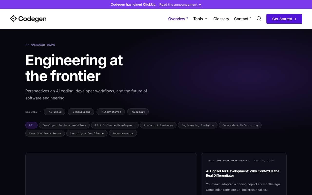 Codegen interface preview