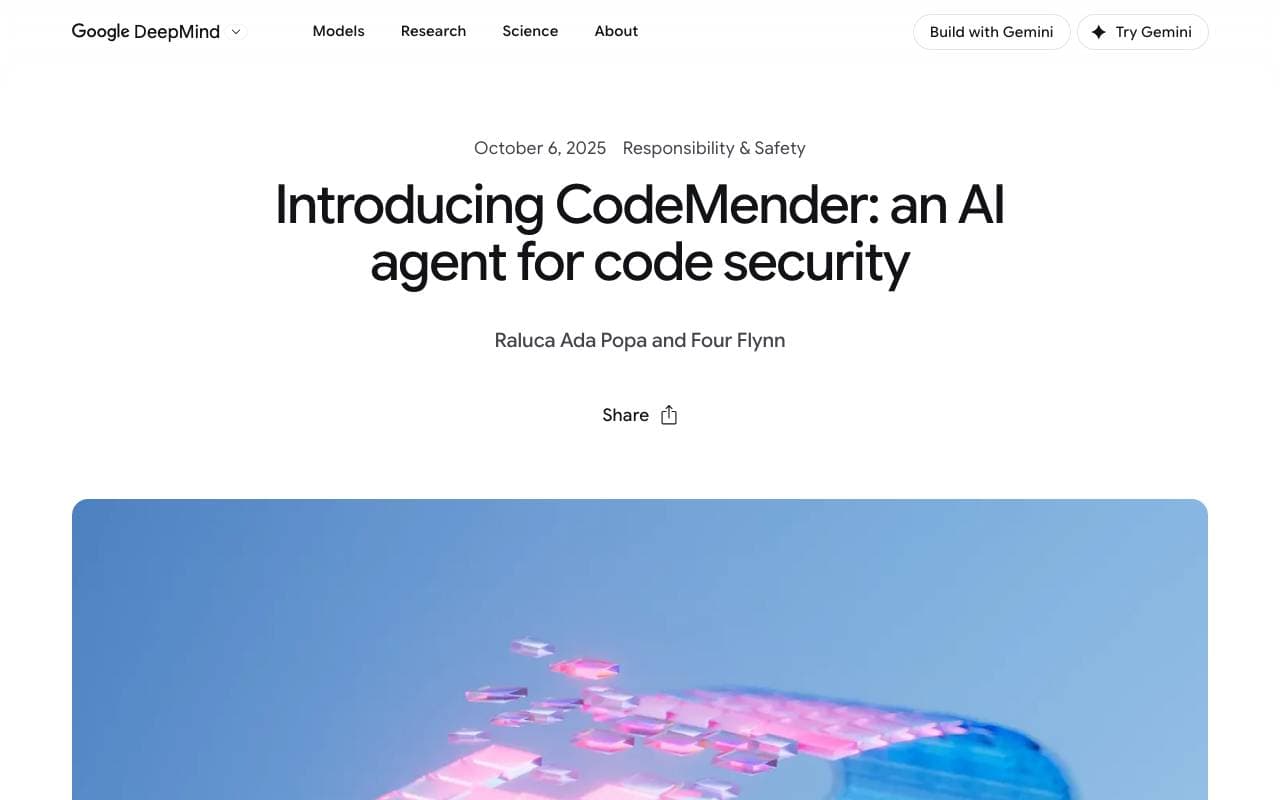 CodeMender interface preview