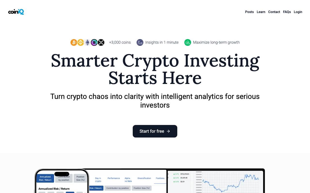 CoinIQ interface preview