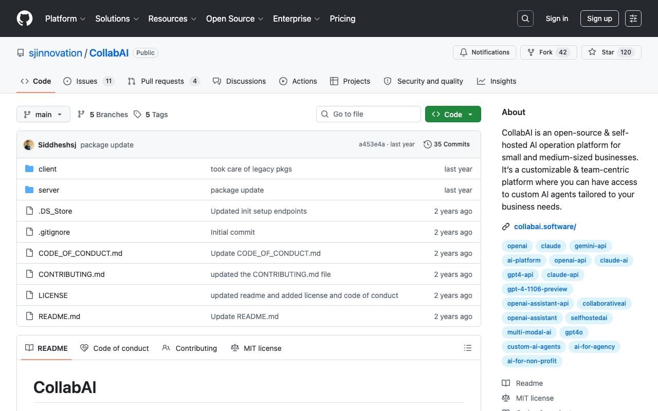 CollabAI interface preview