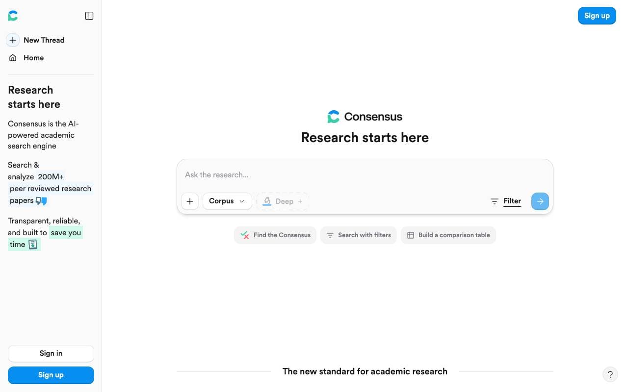 Consensus interface preview