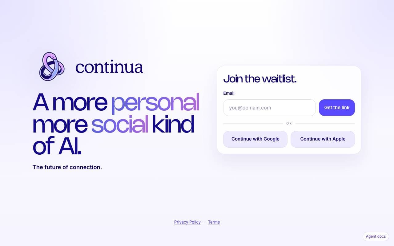 Continua interface preview