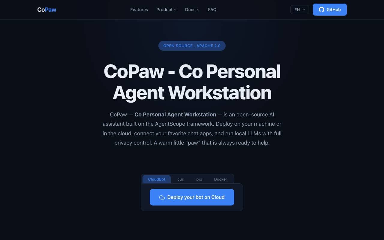 CoPaw interface preview