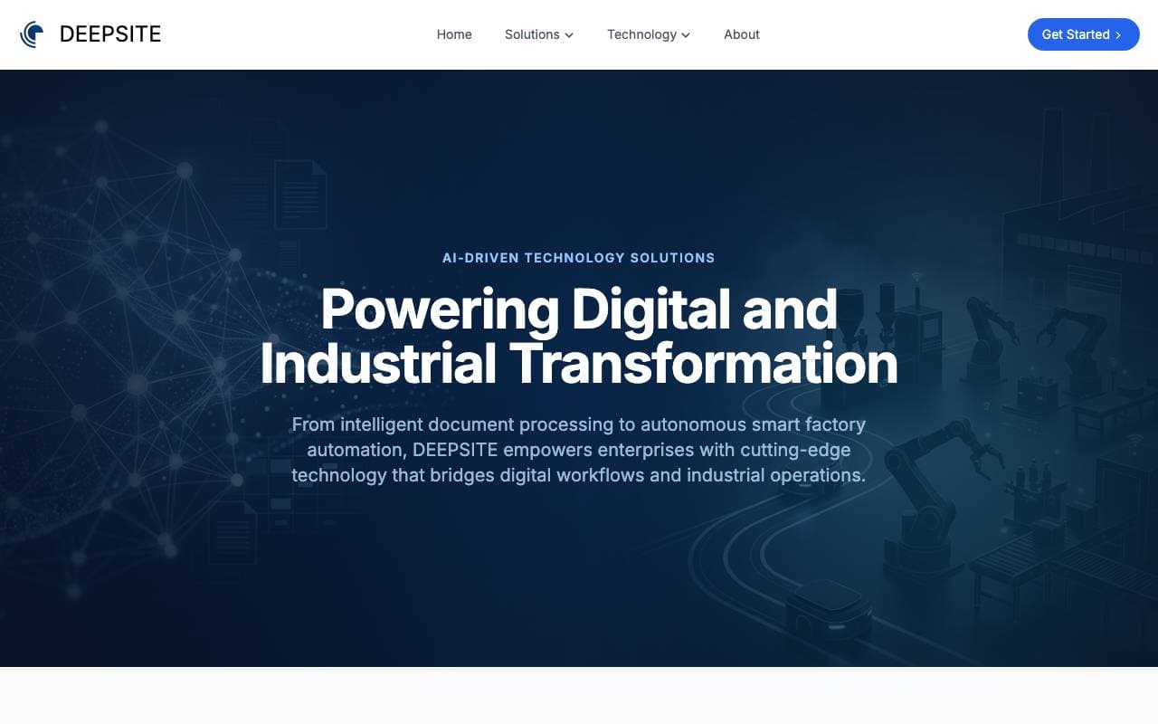 DeepSite interface preview