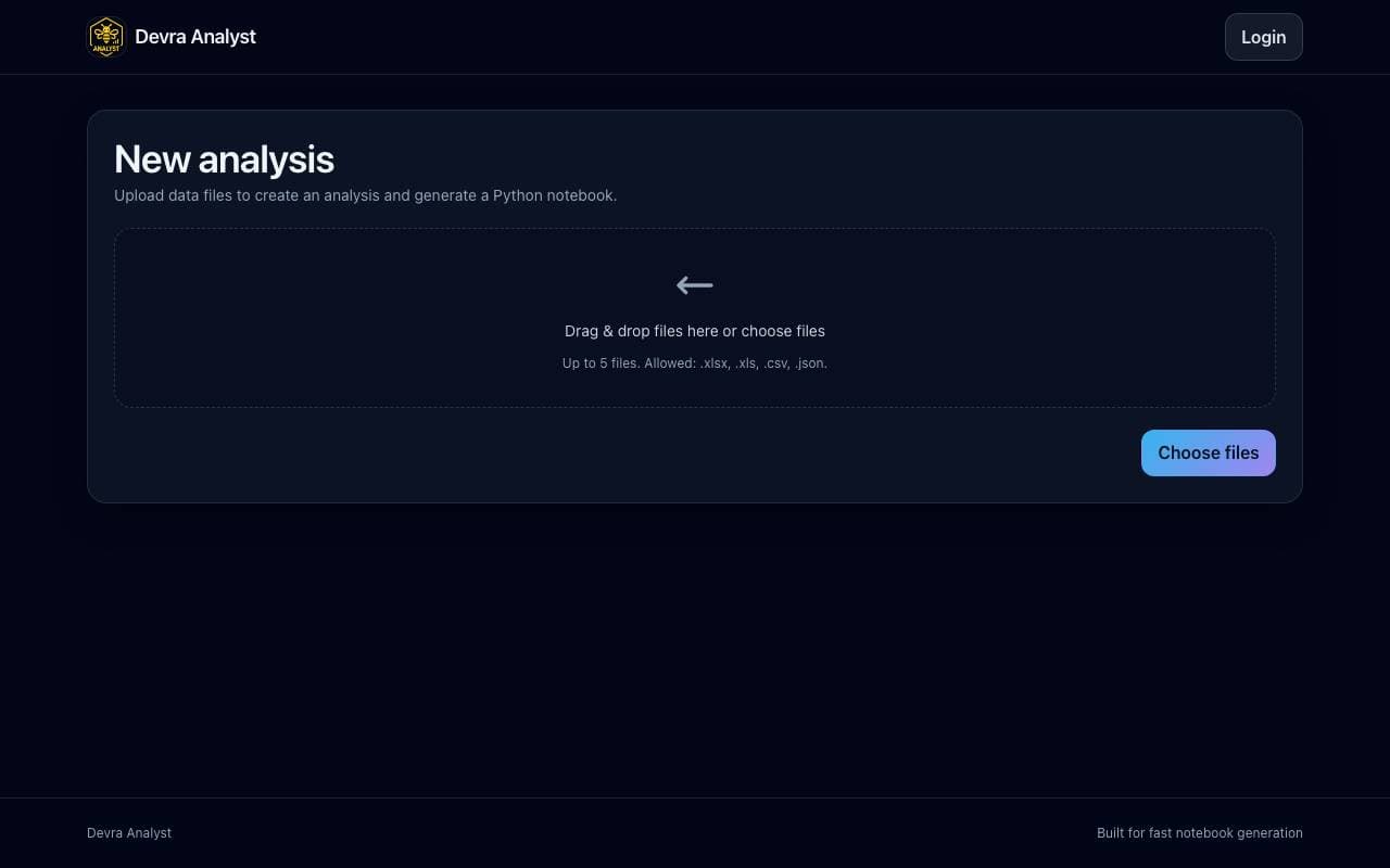 Devra interface preview