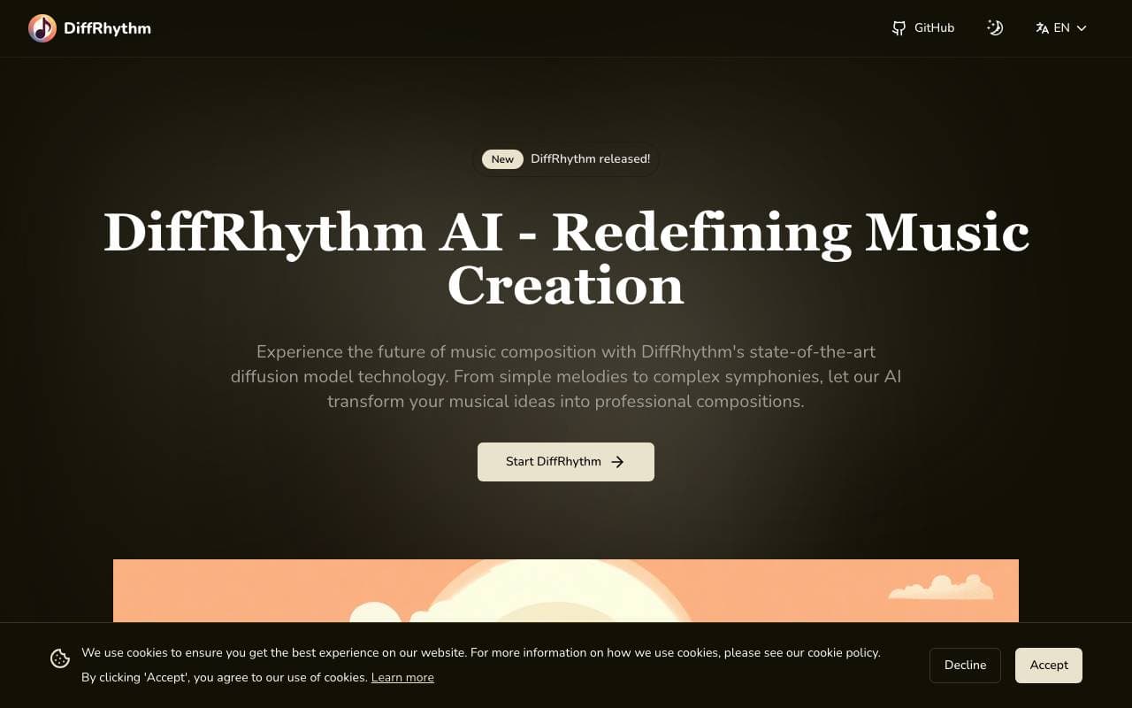 DiffRhythm interface preview