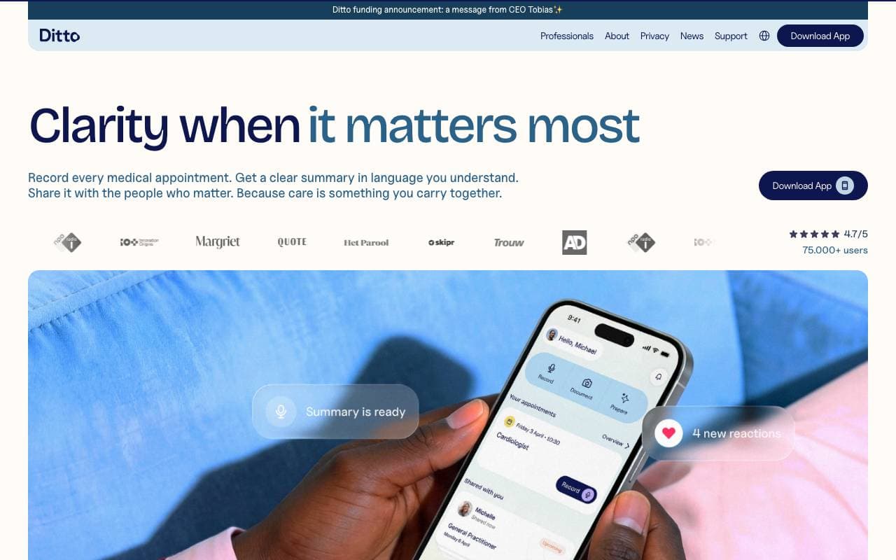 Ditto interface preview