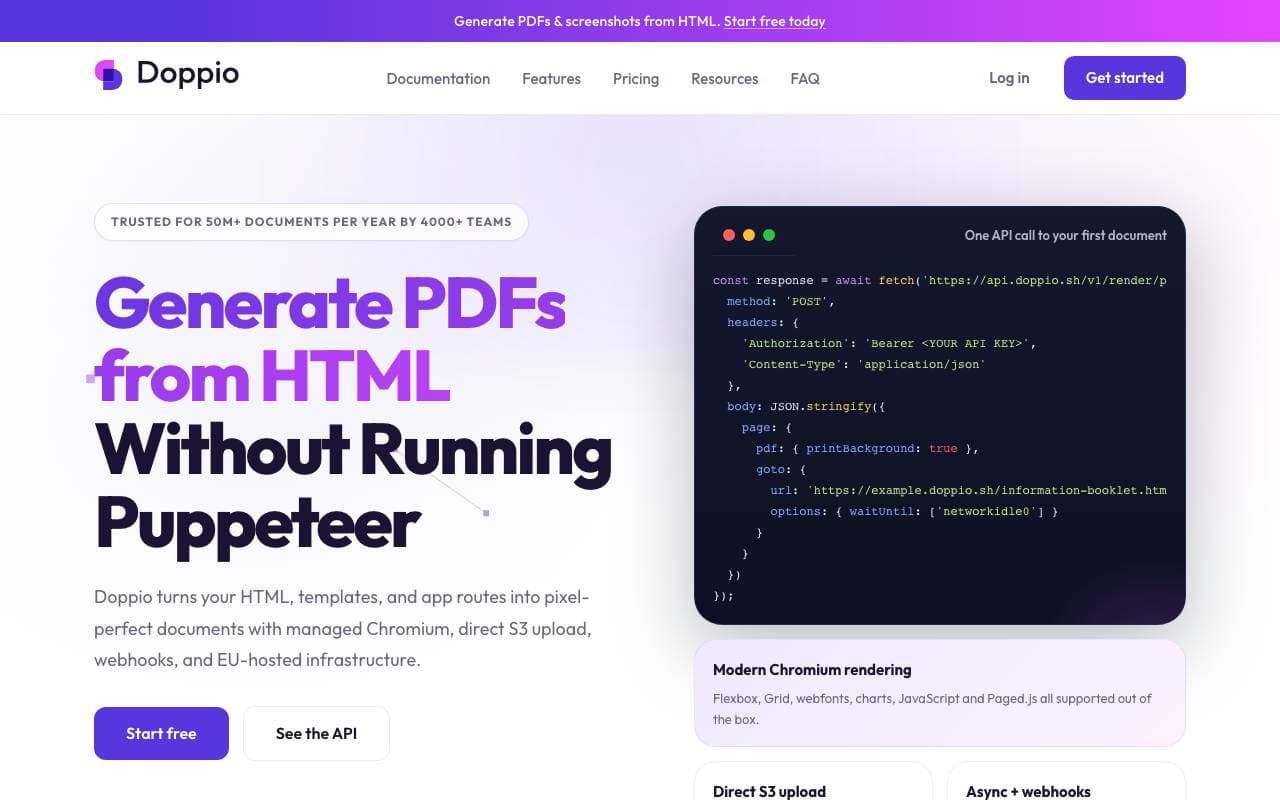 Dopio interface preview