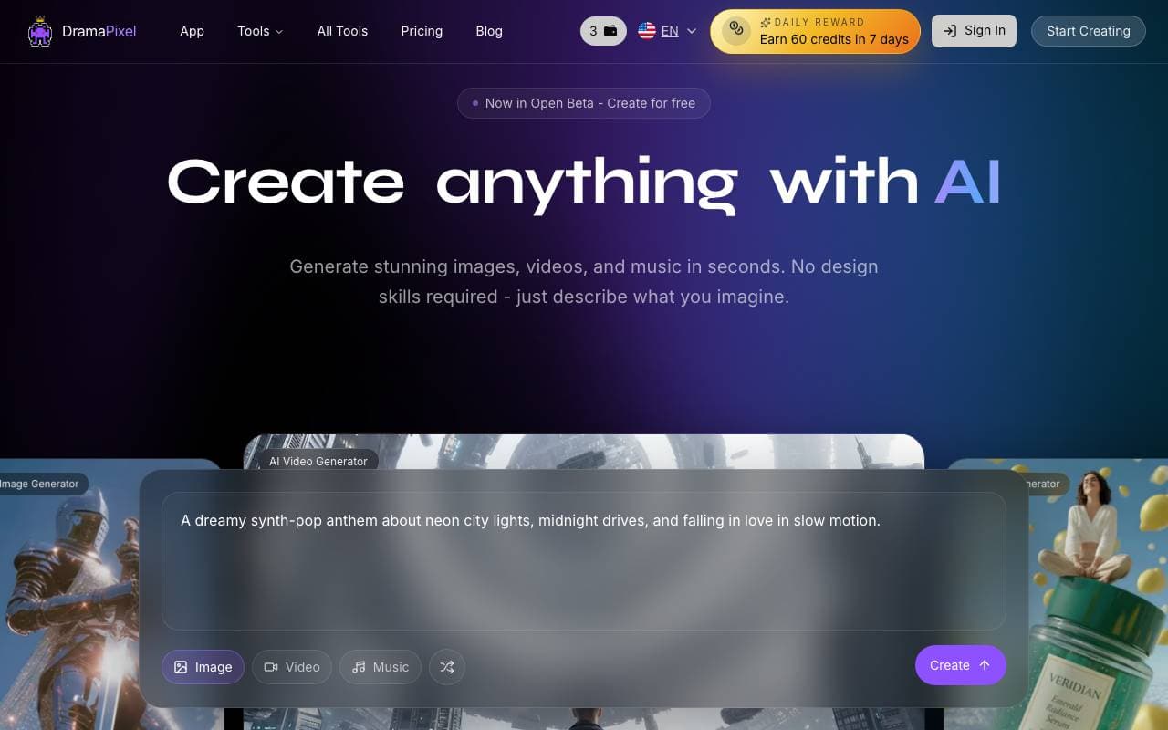 DramaPixel interface preview