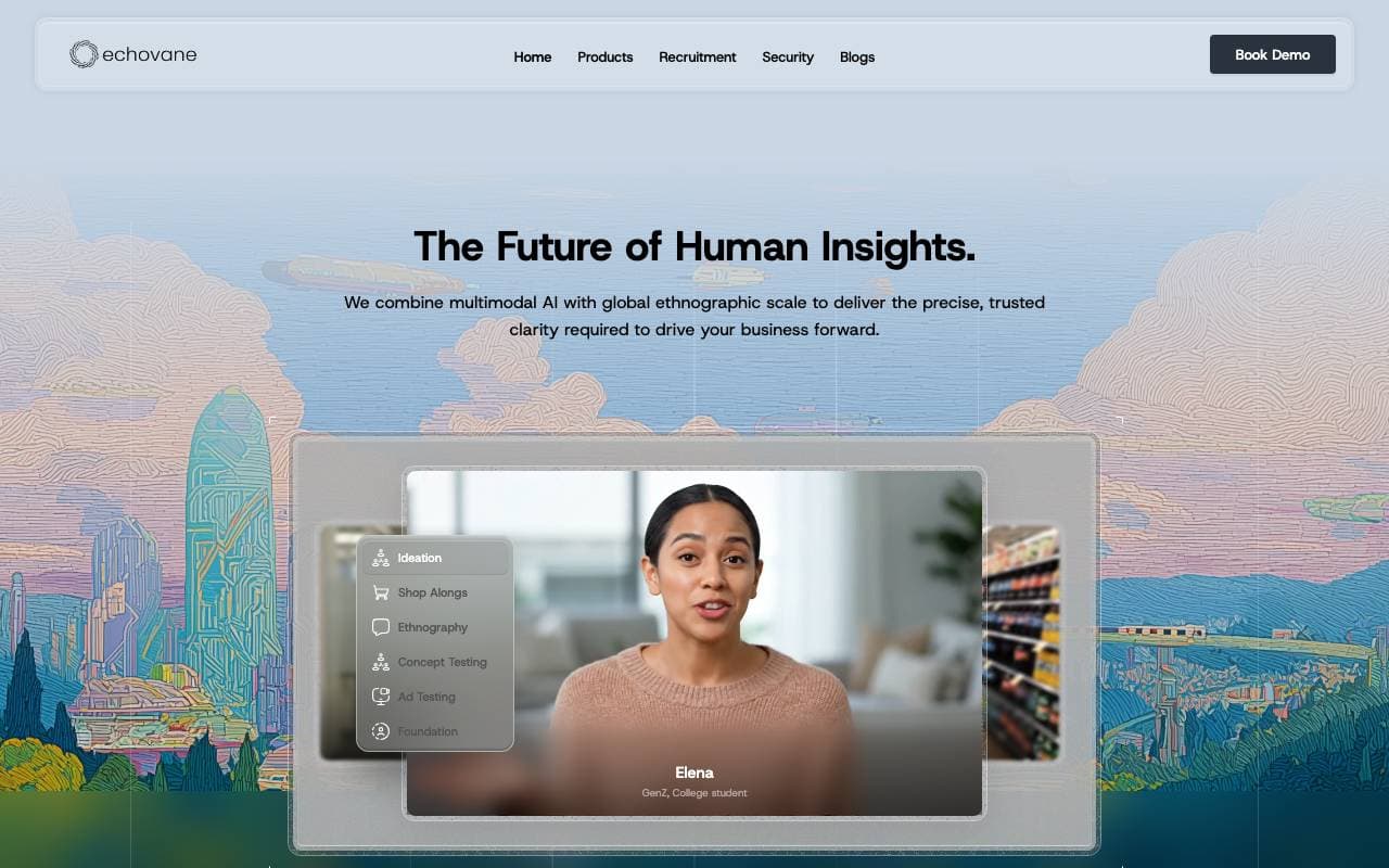 Echovane interface preview
